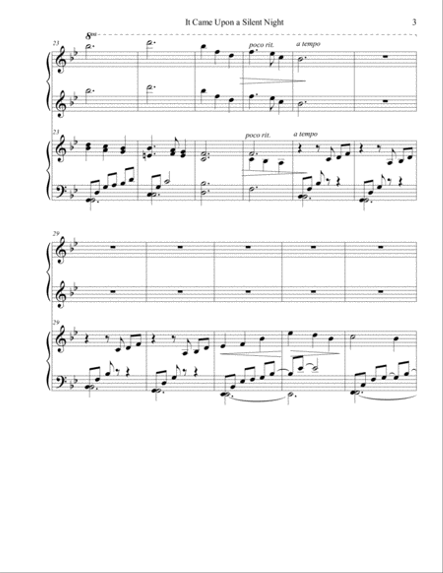 It Came Upon a Silent Night Piano scores gallery preview page 3