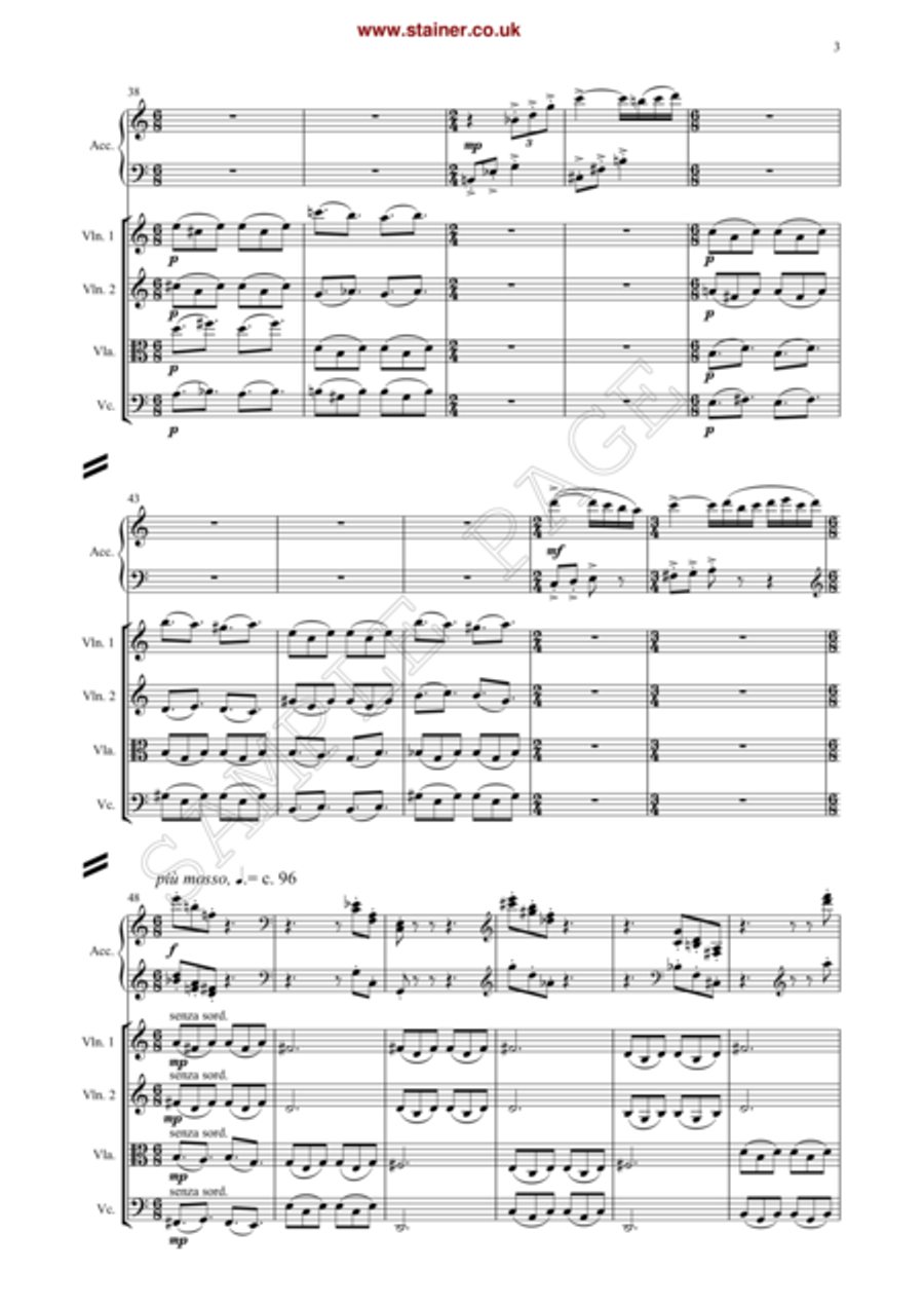 Mist on the Hills. Accordian & St Quartet String Quartet scores gallery preview page 4