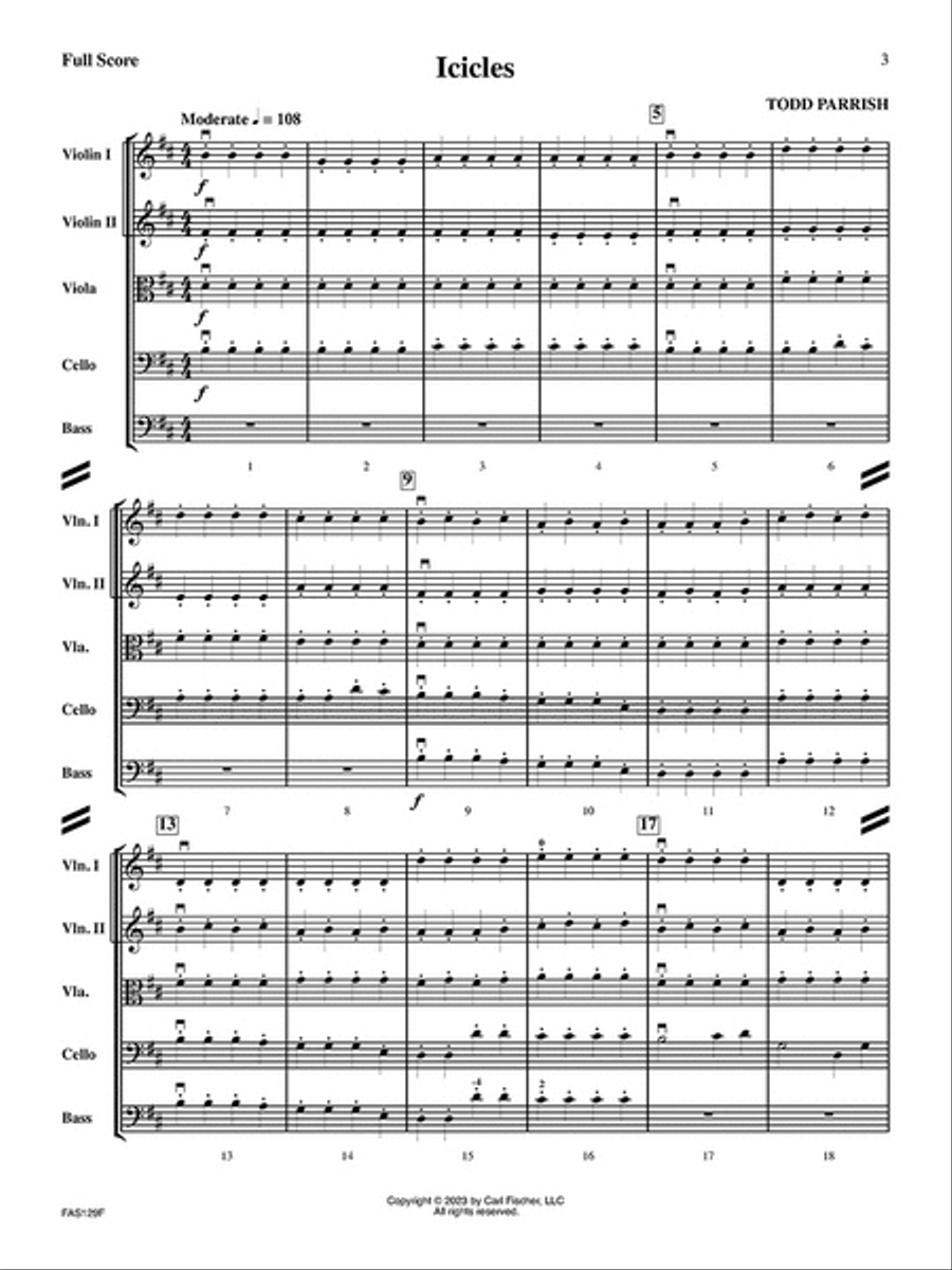Icicles Orchestra scores gallery preview page 2