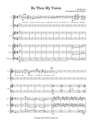 Book cover for Be Thou My Vision - SATB vn1+2 cello piano