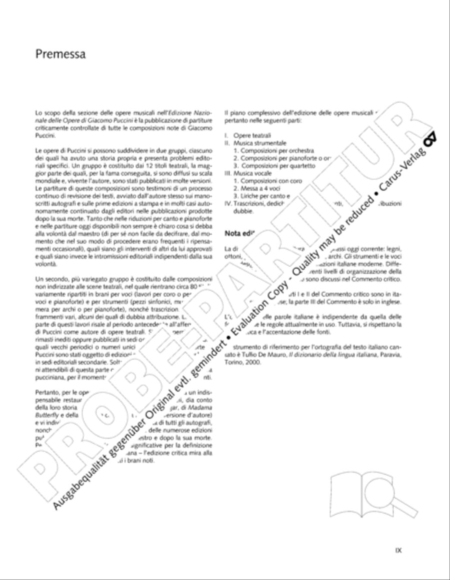 Edizione Nazionale delle Opere di Giacomo Puccini. II. Instrumental music; 1. Works for orchestra (vol. II/1) Score scores gallery preview page 10