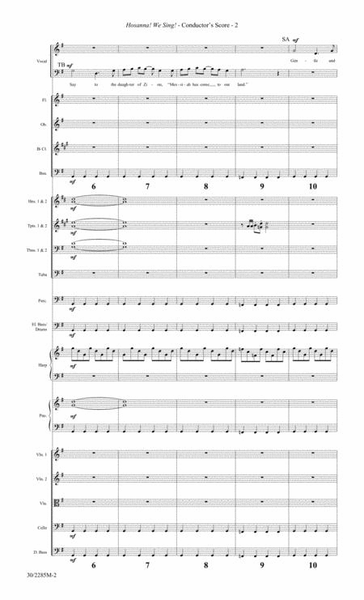 Hosanna! We Sing! - Full Orchestral Score and Parts