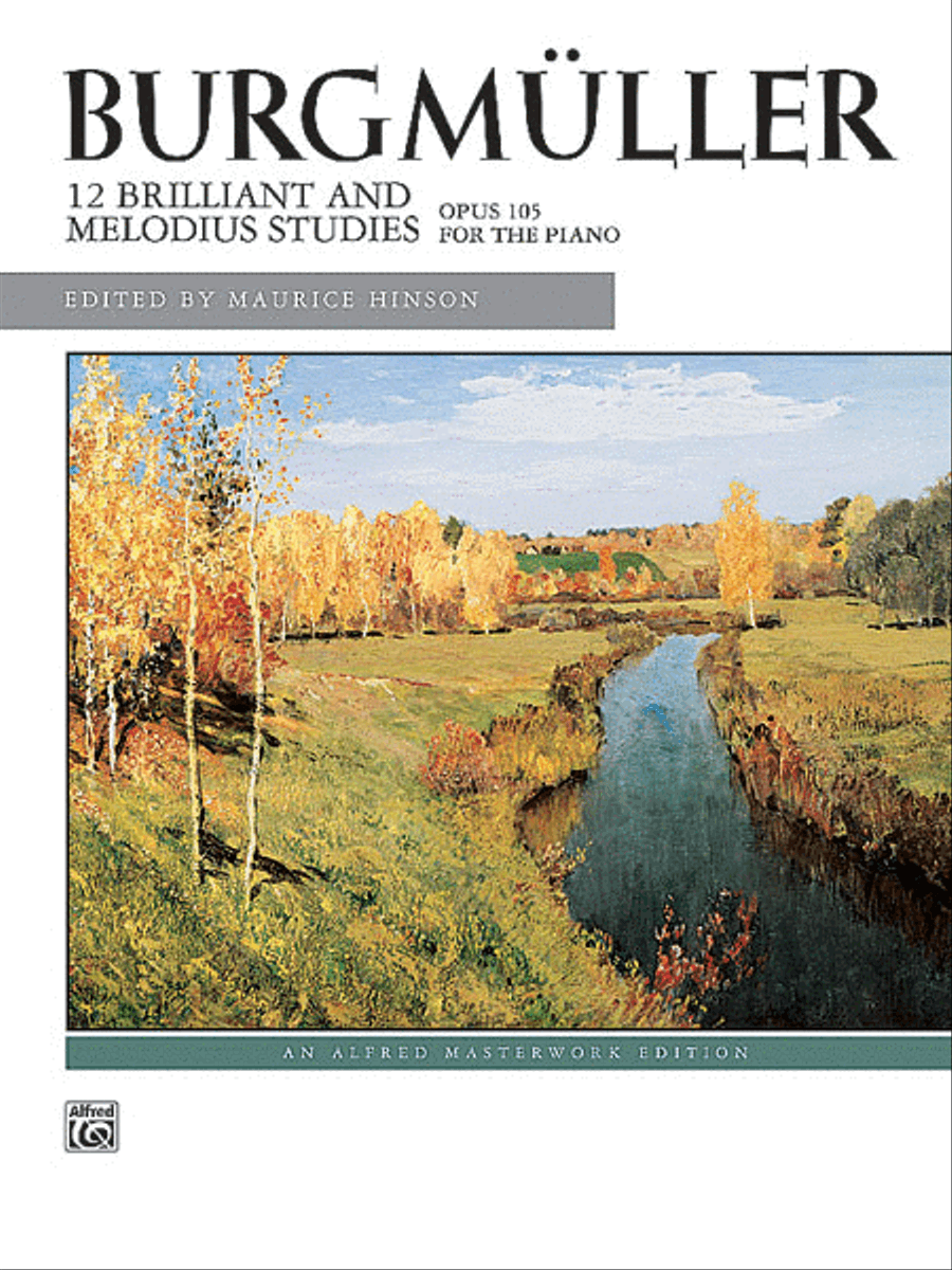 Burgmüller -- 12 Brilliant Studies, Op. 105 Piano Method scores gallery preview page 1