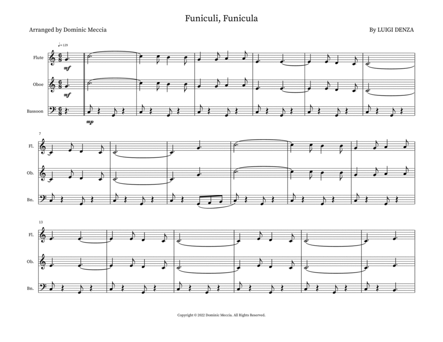Funiculi, Funicula Small Ensemble scores gallery preview page 1