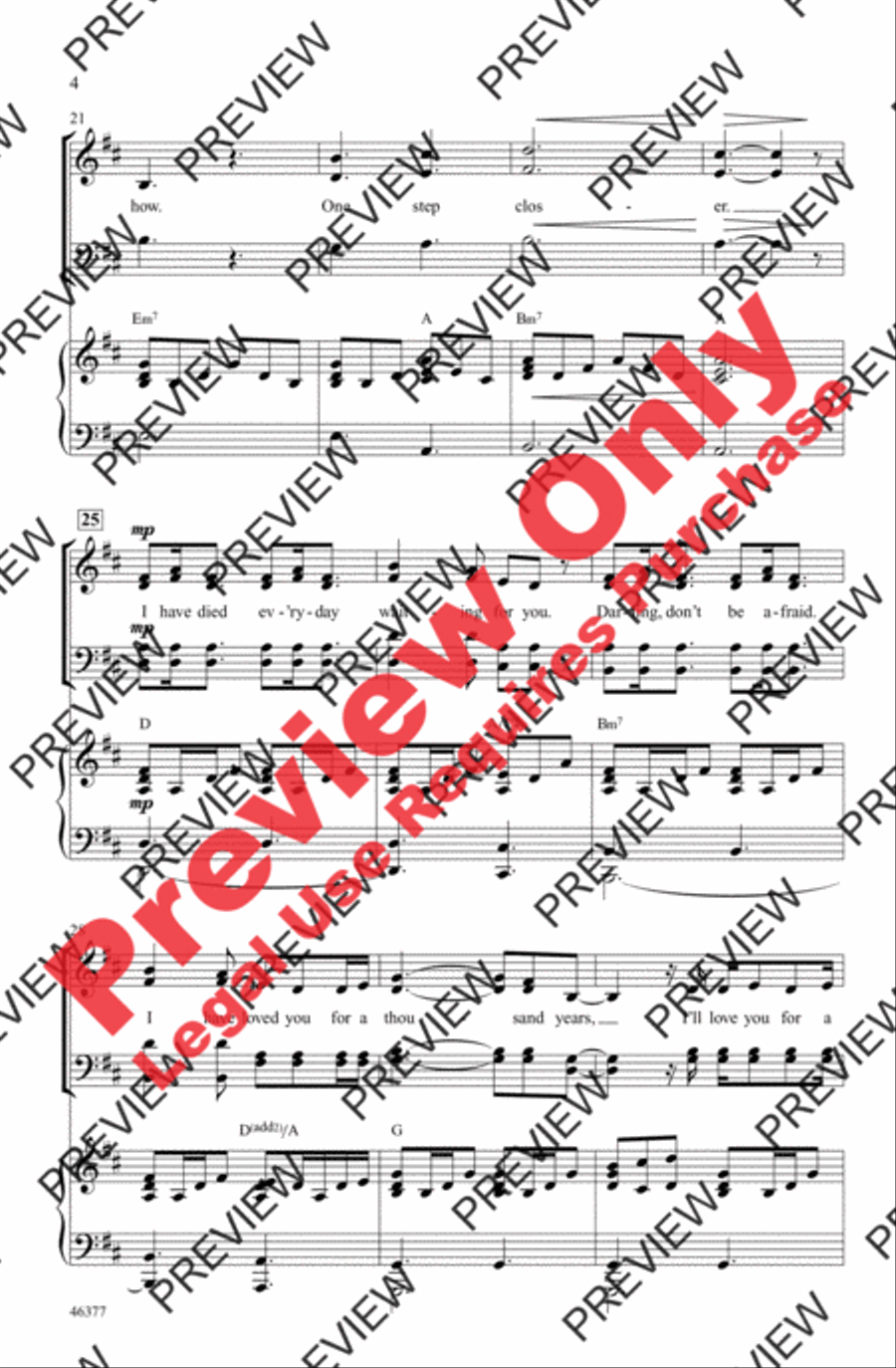 A Thousand Years A Thousand Years 4-Part scores gallery preview page 4