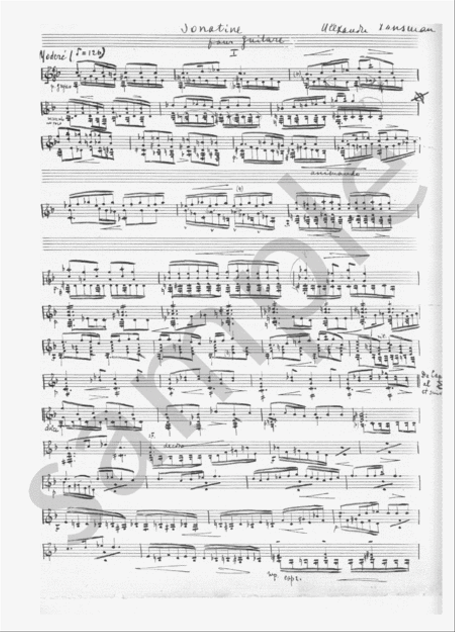 Tansman shop sonatine bassoon