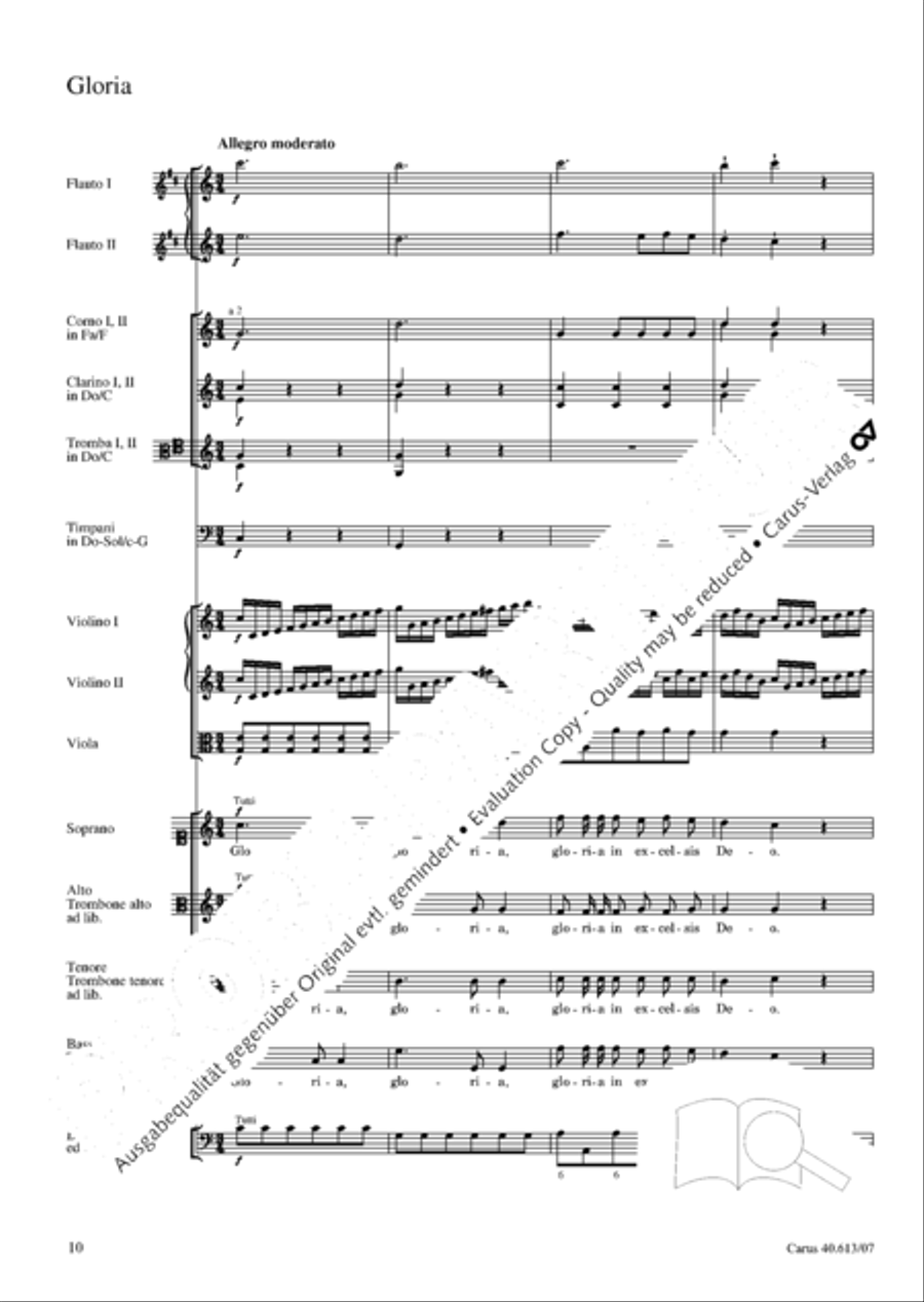 Mass in C (Missa in C) 4-Part scores gallery preview page 17