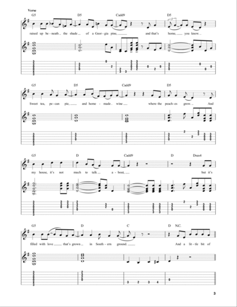 Chicken Fried Electric Guitar scores gallery preview page 3