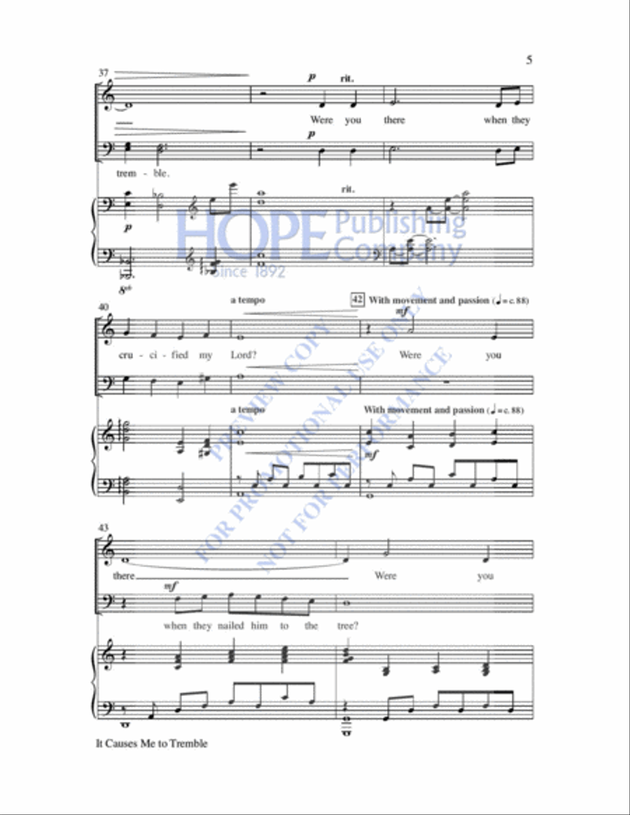 It Causes Me To Tremble (Were You There) 4-Part scores gallery preview page 6