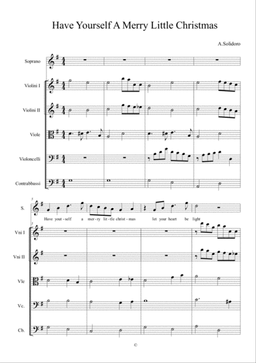 Have Yourself A Merry Little Christmas from MEET ME IN ST. LOUIS String Quartet scores gallery preview page 1