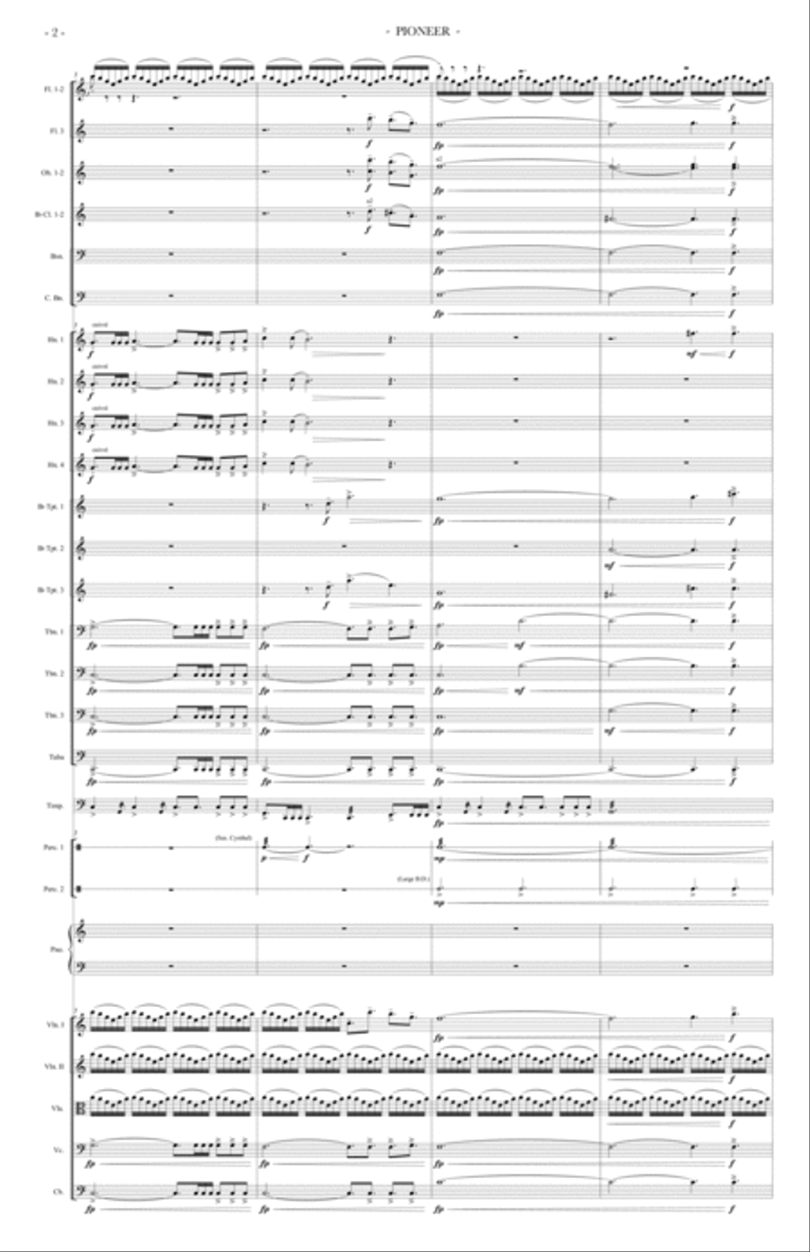 Pioneer (a cinematic fanfare for orchestra) Full Orchestra scores gallery preview page 6