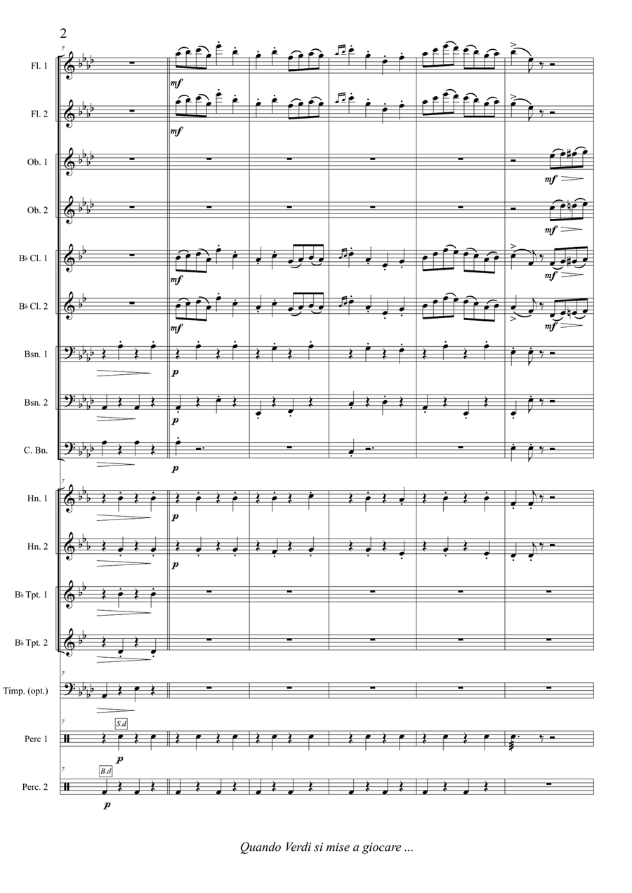 Quando Verdi si mise a Giocare - COMPLETE Concert Band scores gallery preview page 5