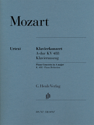 Book cover for Concerto for Piano and Orchestra A Major K.488