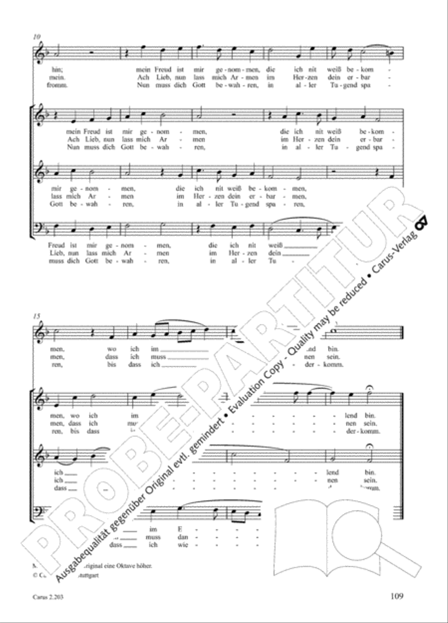 Loreley. Folk songs for choir (Loreley. Volkslieder fur Chor) Choir scores gallery preview page 114