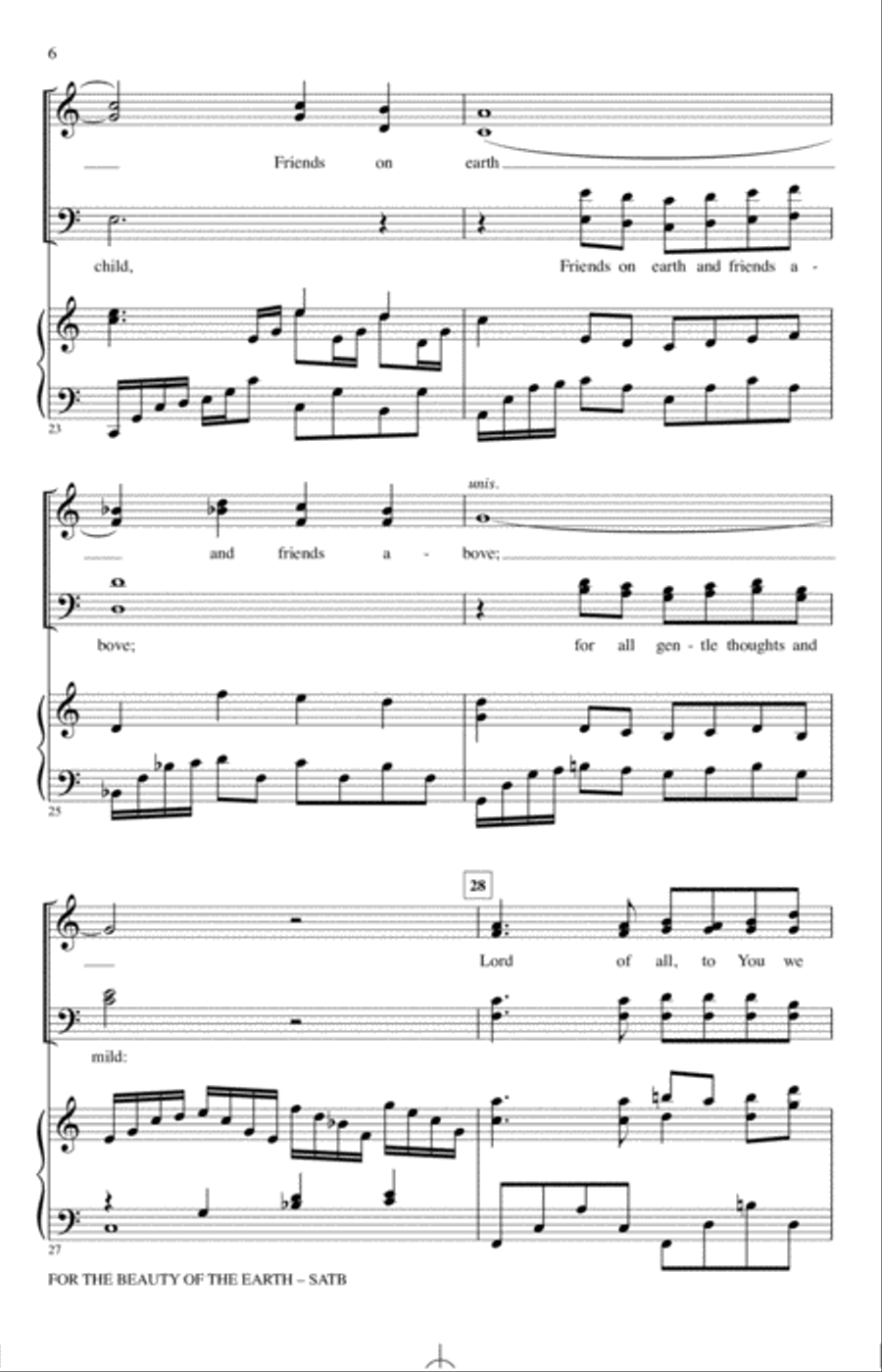For The Beauty Of The Earth 4-Part scores gallery preview page 5
