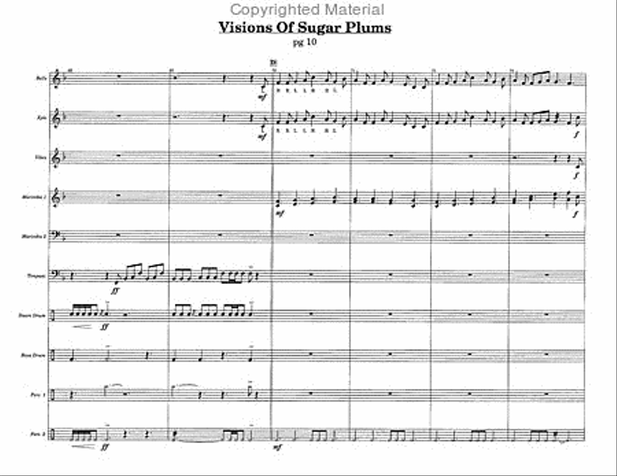 Visions of Sugar Plums Percussion Ensemble scores gallery preview page 4