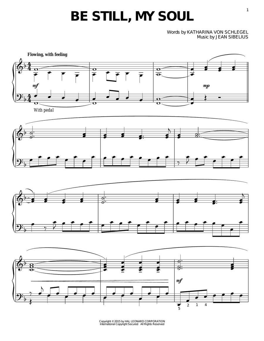 Be Still My Soul Be Still My Soul Piano Solo scores gallery preview page 1