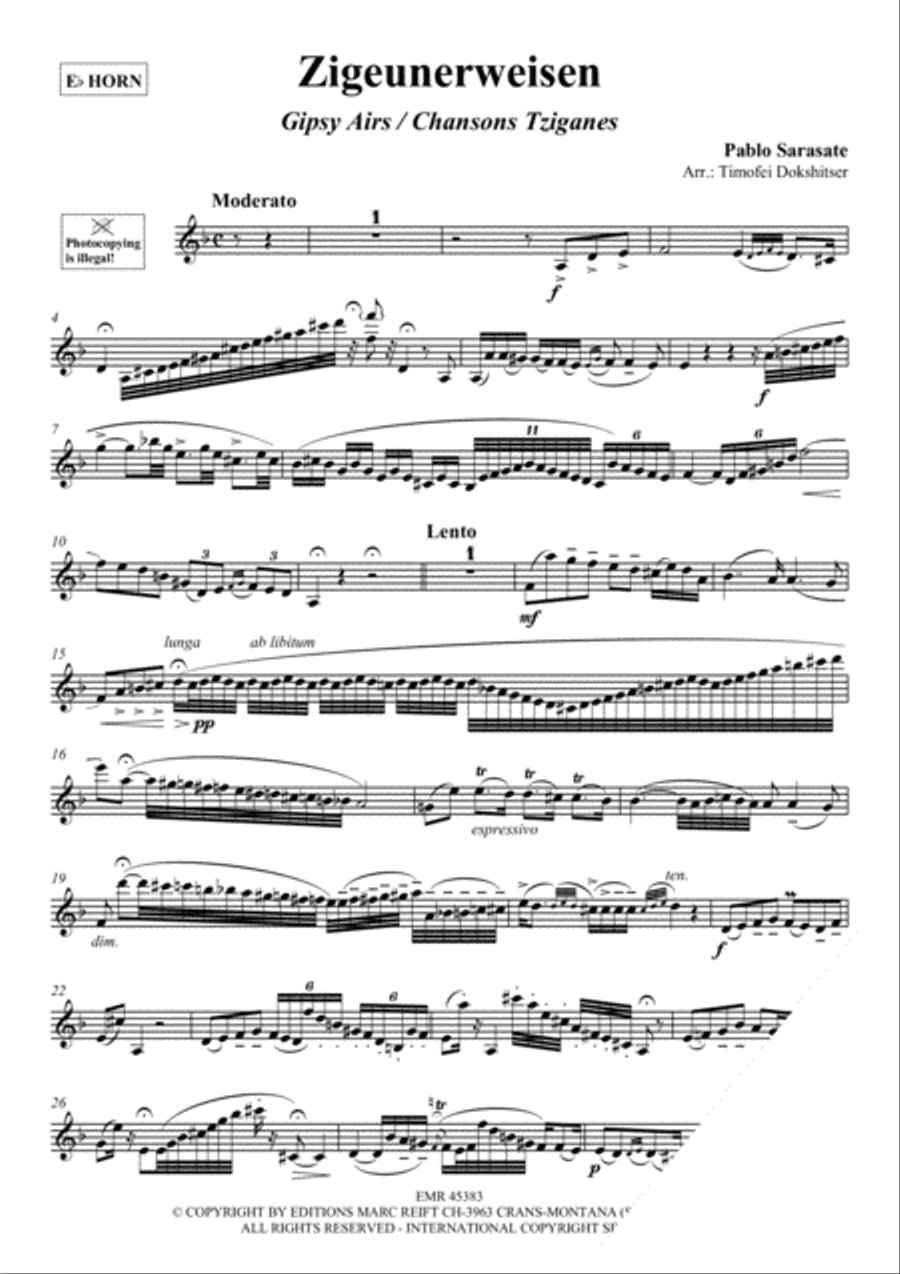 Zigeunerweisen Horn scores gallery preview page 3