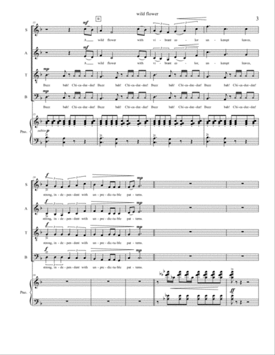 Wild Flower 4-Part scores gallery preview page 3