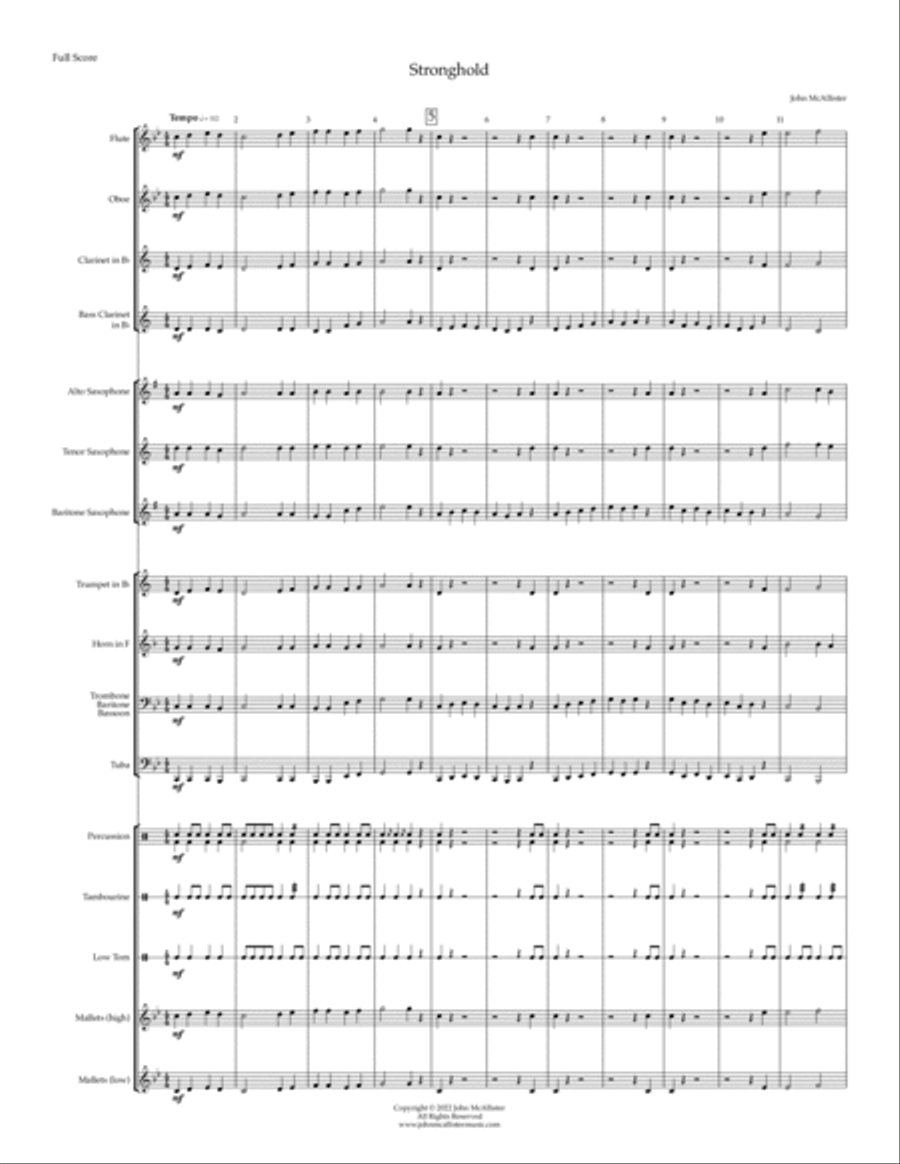 Stronghold - for beginning band Concert Band scores gallery preview page 3