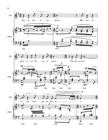 Languir Me Fais e moll (E minor) Georges Enesco (Enescu) sept chansons de Clement Marot
