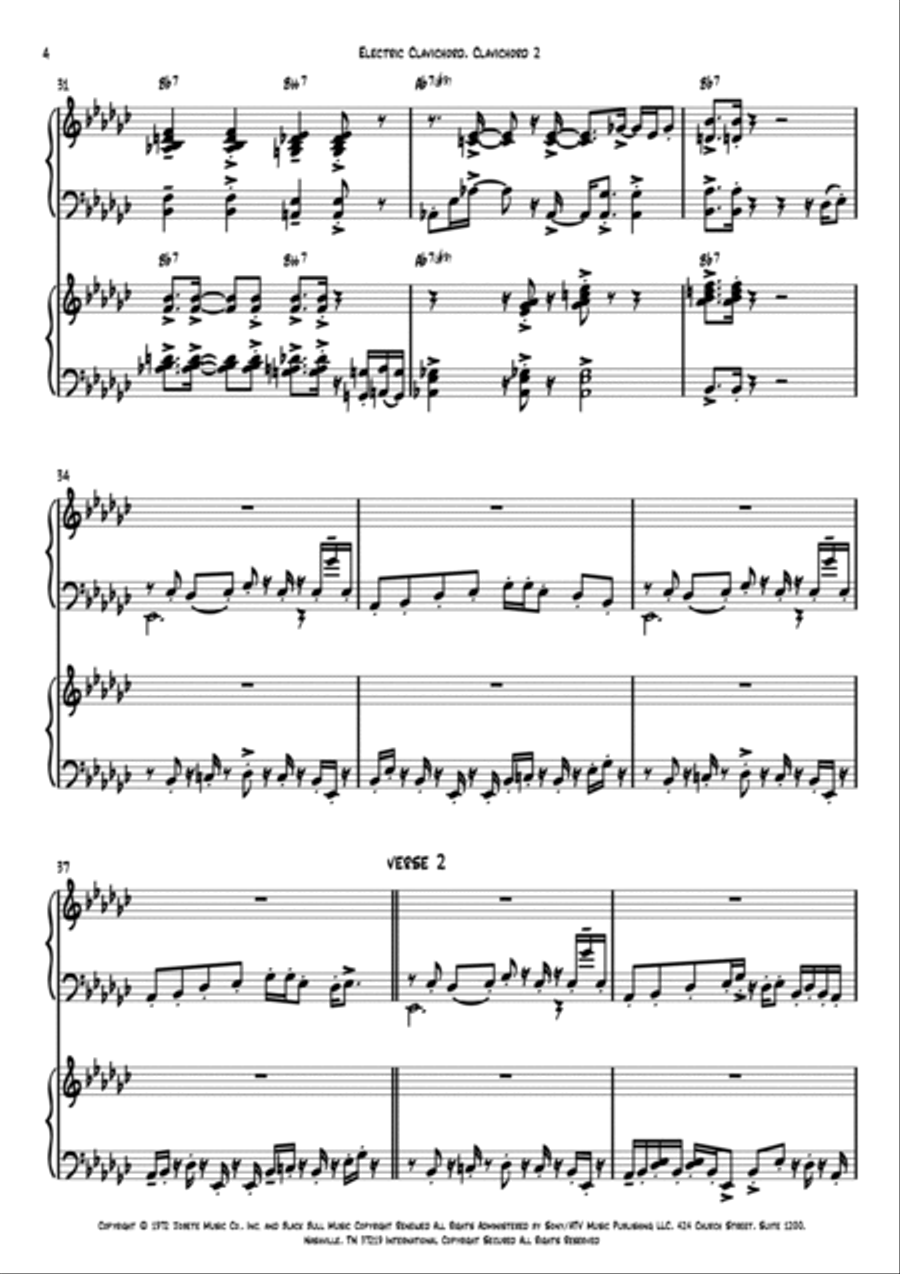 Superstition 1 Piano, 4-Hands scores gallery preview page 4
