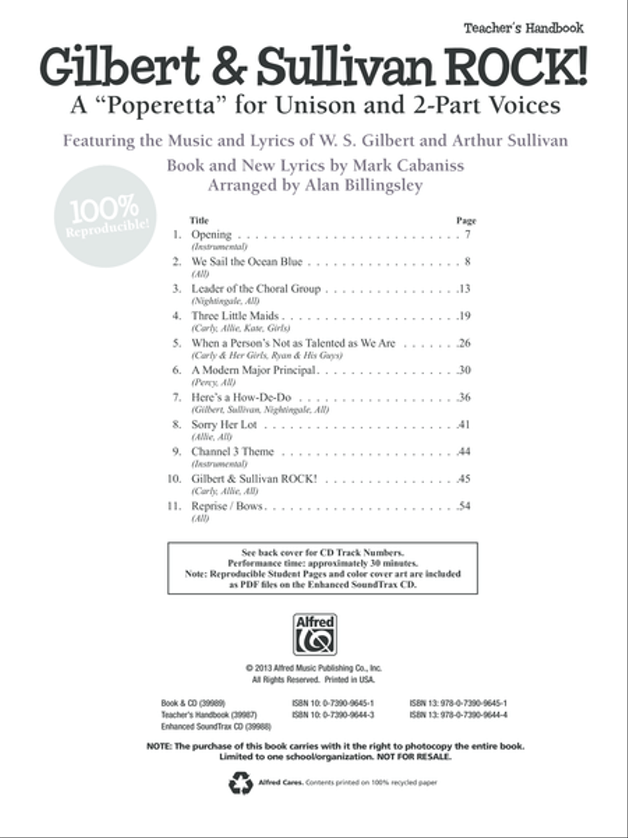 Gilbert & Sullivan ROCK! - SoundTrax CD (CD only) Choir scores gallery preview page 2