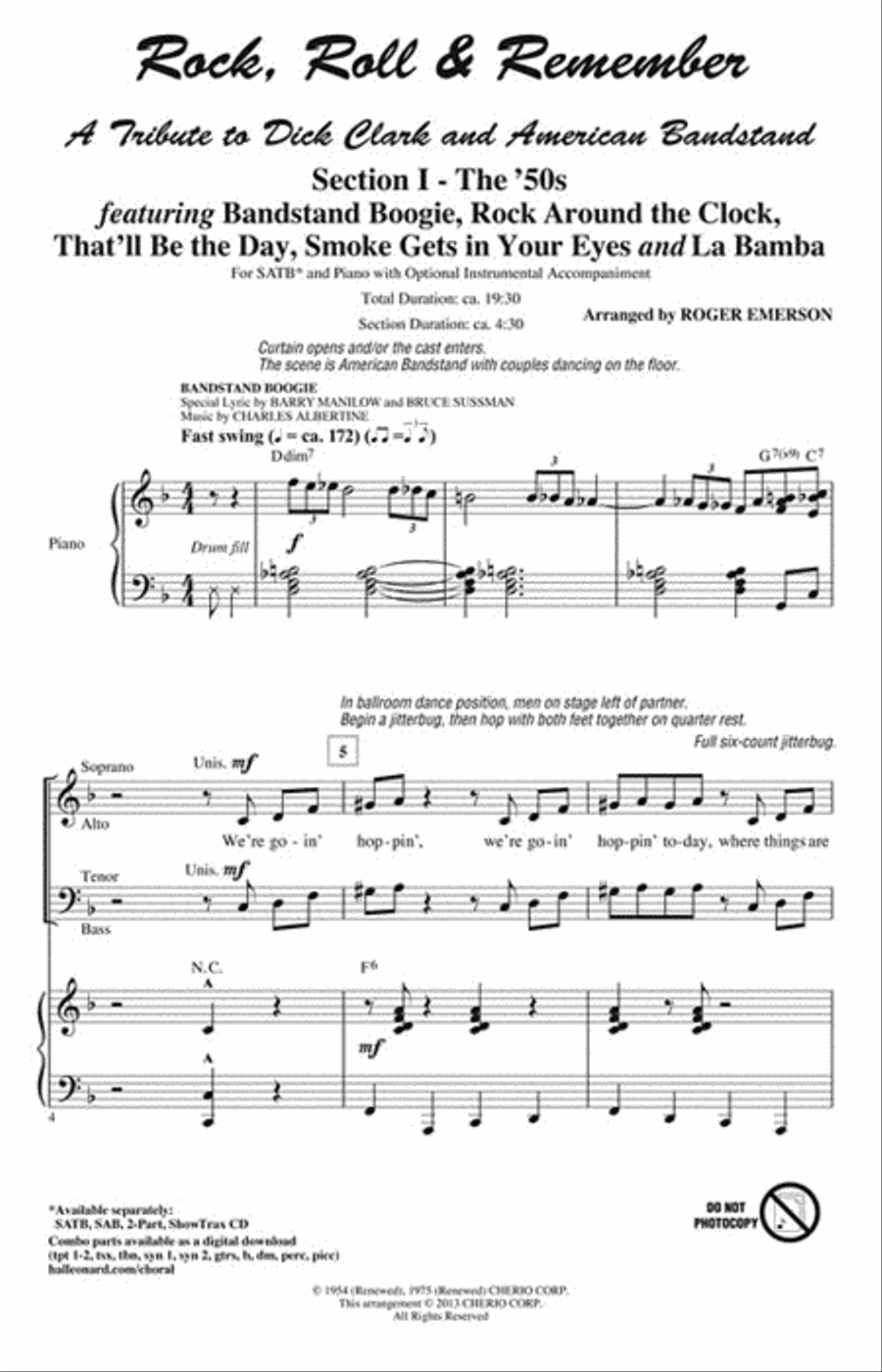 Rock, Roll & Remember Show Choir scores gallery preview page 2