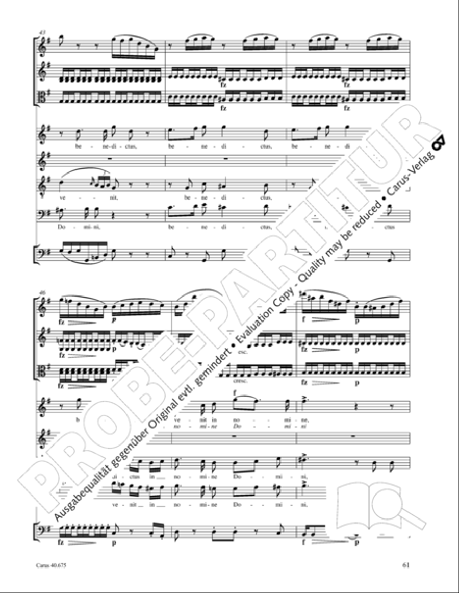 Mass in G Major STB scores gallery preview page 74
