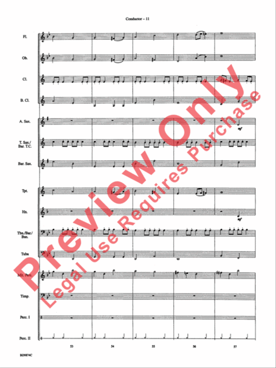 Variant on an Old English Carol Concert Band scores gallery preview page 14
