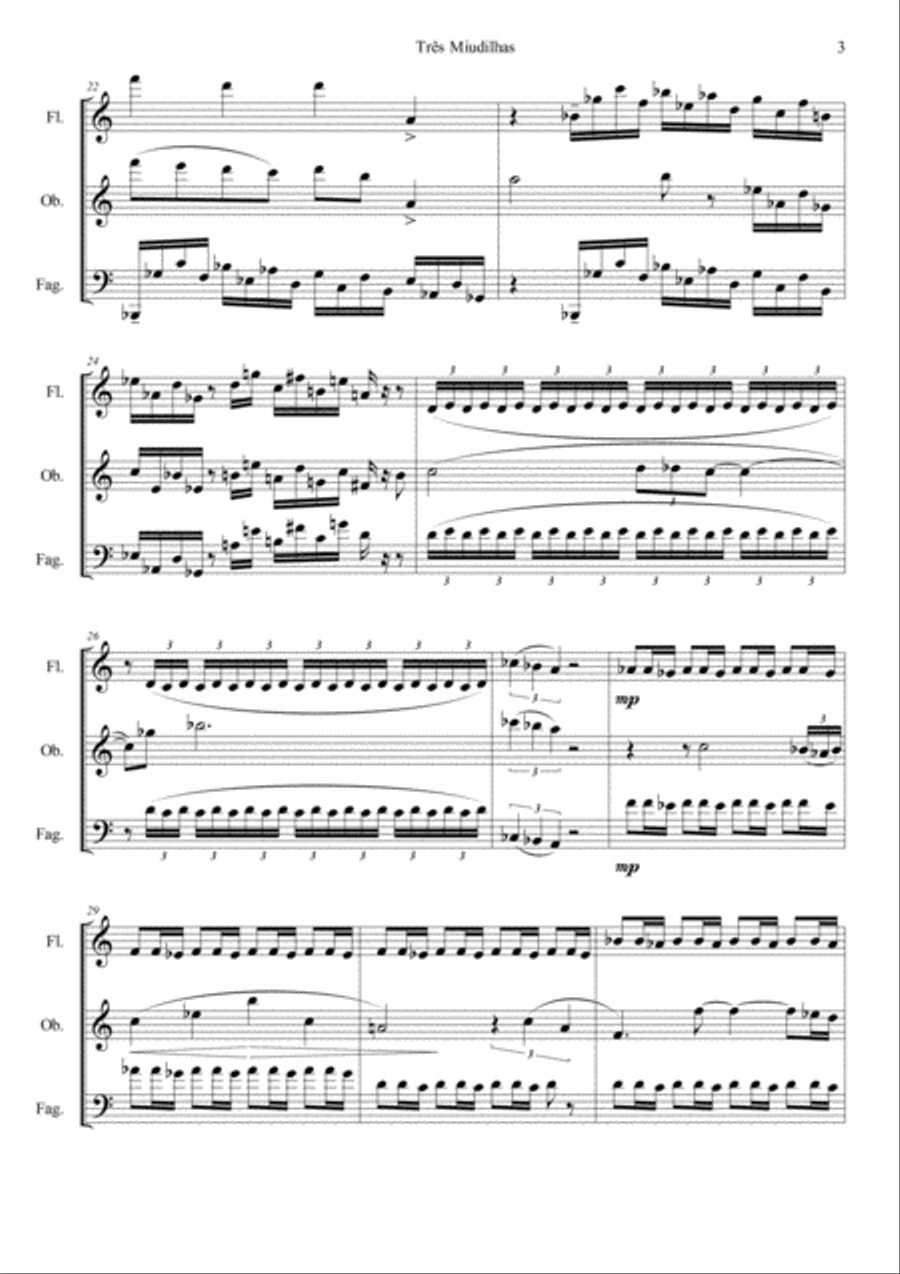 Three Miudilhas for Woodwind Trio - 1. Miudilha da Cidade image number null