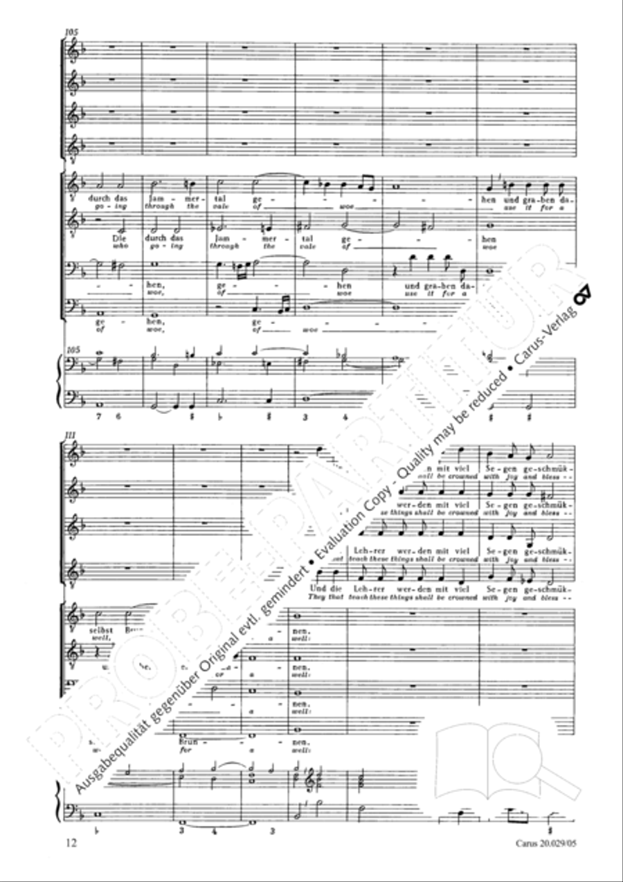 How beautiful is thy dwelling place (Wie lieblich sind deine Wohnungen) Men's Choir scores gallery preview page 15