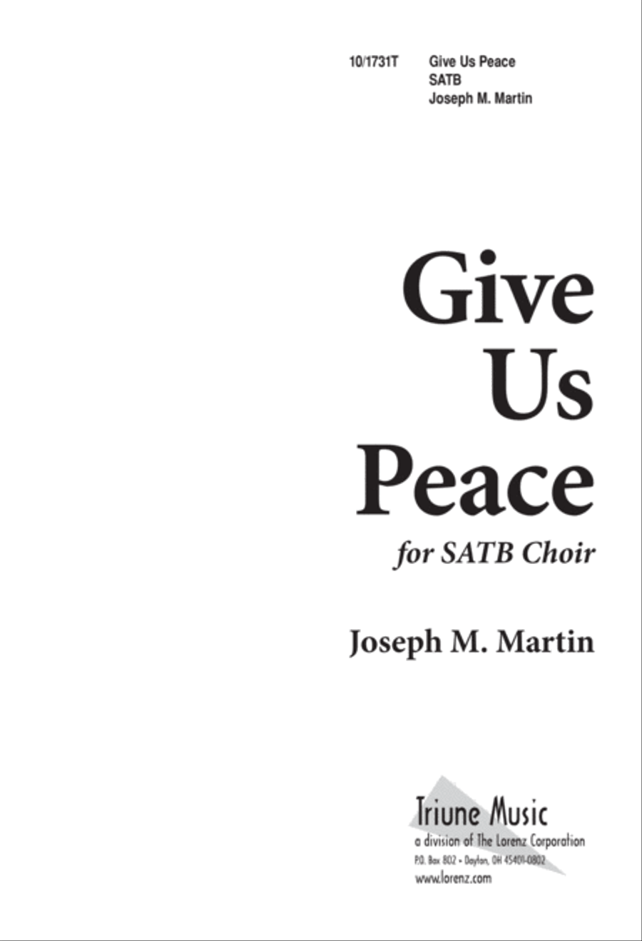 Give Us Peace 4-Part scores gallery preview page 1