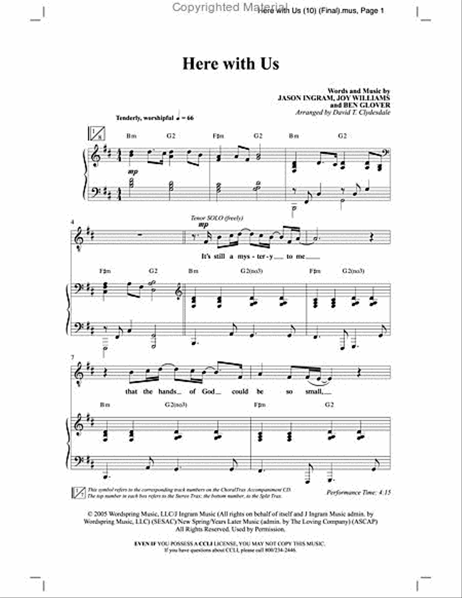 Here With Us - Anthem 4-Part scores gallery preview page 2