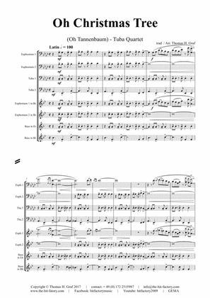 Book cover for Oh Christmas tree - Latin - (Oh Tannenbaum) - Low Brass Quartet/Tuba Quartet
