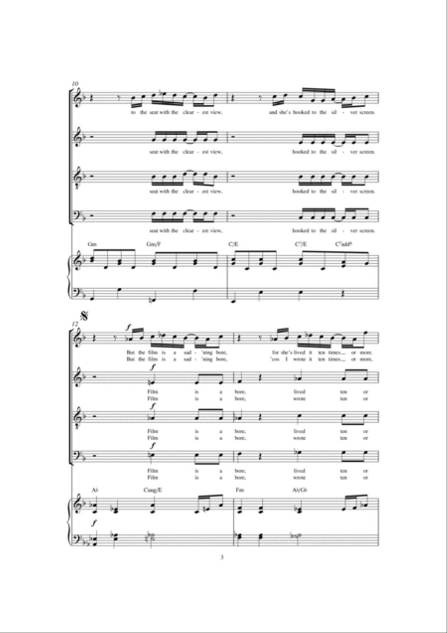 Life On Mars? (arr. Barrie Carson Turner) 4-Part scores gallery preview page 3