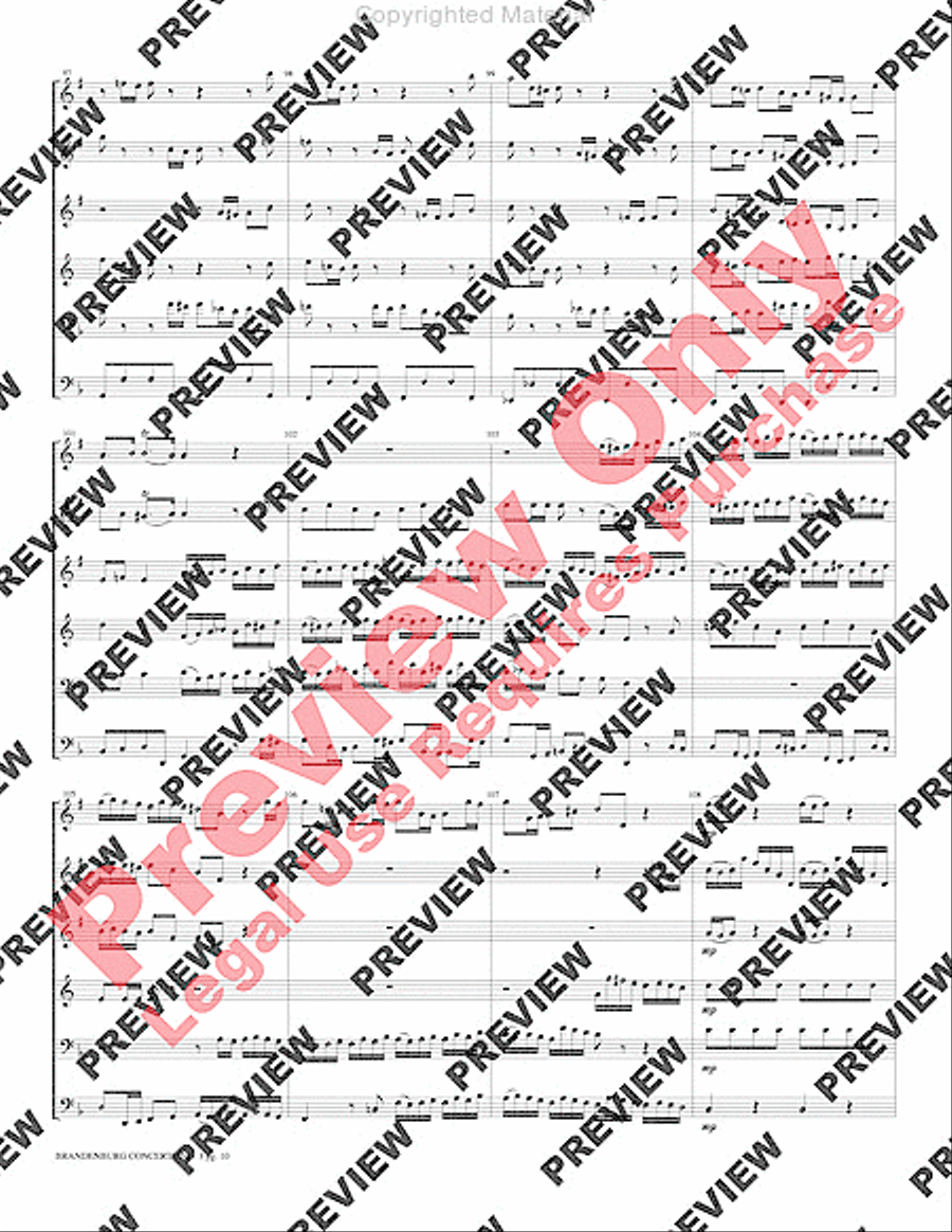 Brandenburg Concerto #3 Brandenburg Concerto #3 Brass Quintet scores gallery preview page 11