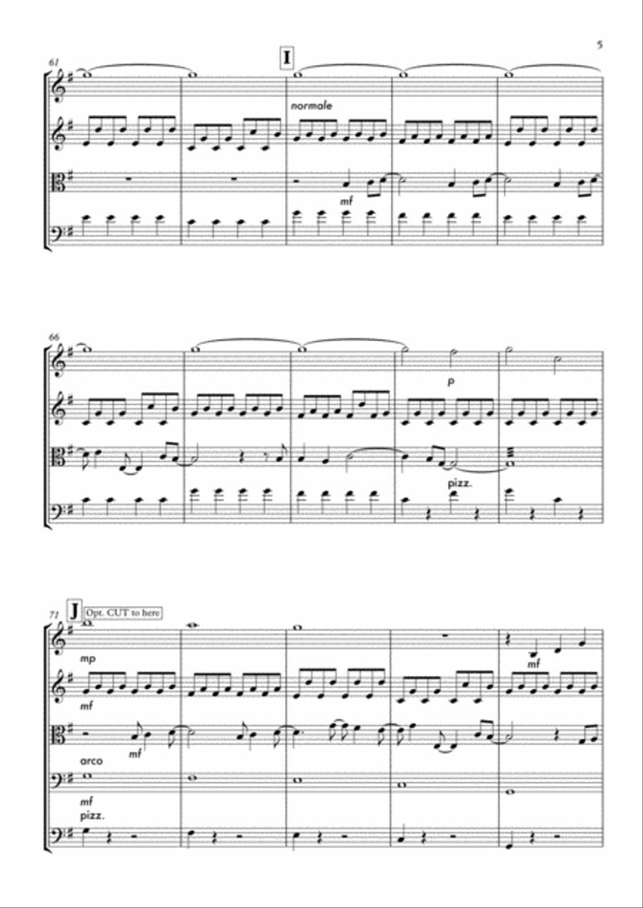 A Million Dreams String Quintet scores gallery preview page 5
