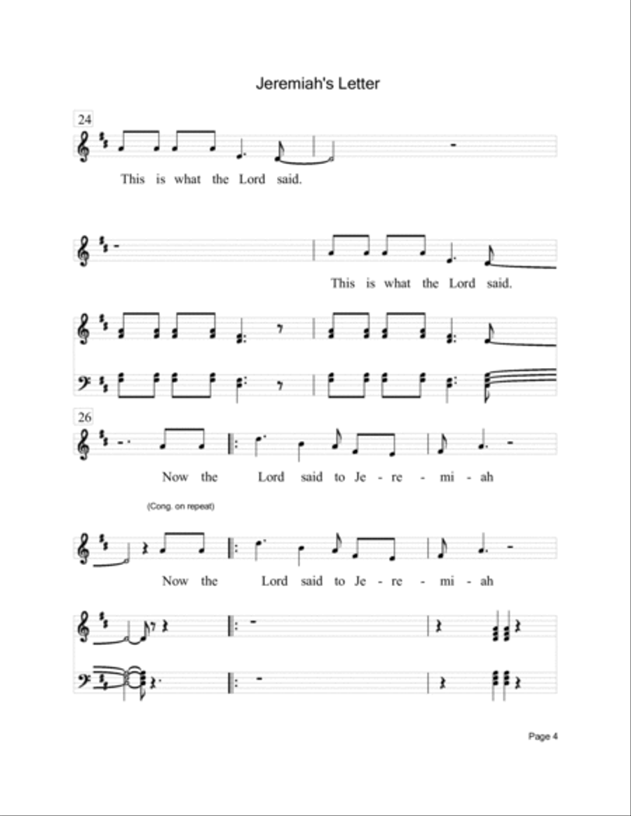 Jeremiah's Letter Jeremiah's Letter Voice scores gallery preview page 6