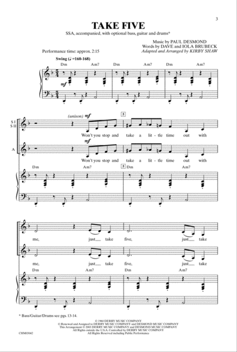 Take Five Women's Choir scores gallery preview page 2