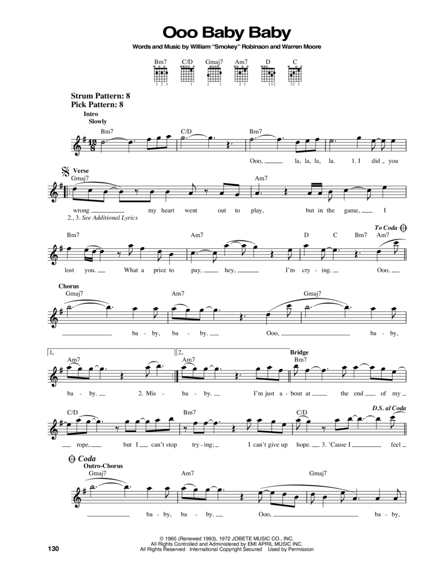 Ooo Baby Baby Ooo Baby Baby Acoustic Guitar scores gallery preview page 1