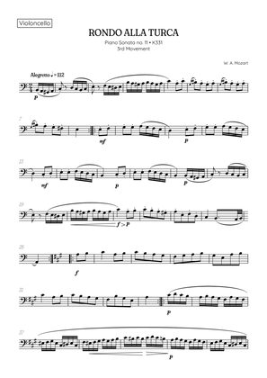 Rondo Alla Turca (Turkish March) • cello sheet music