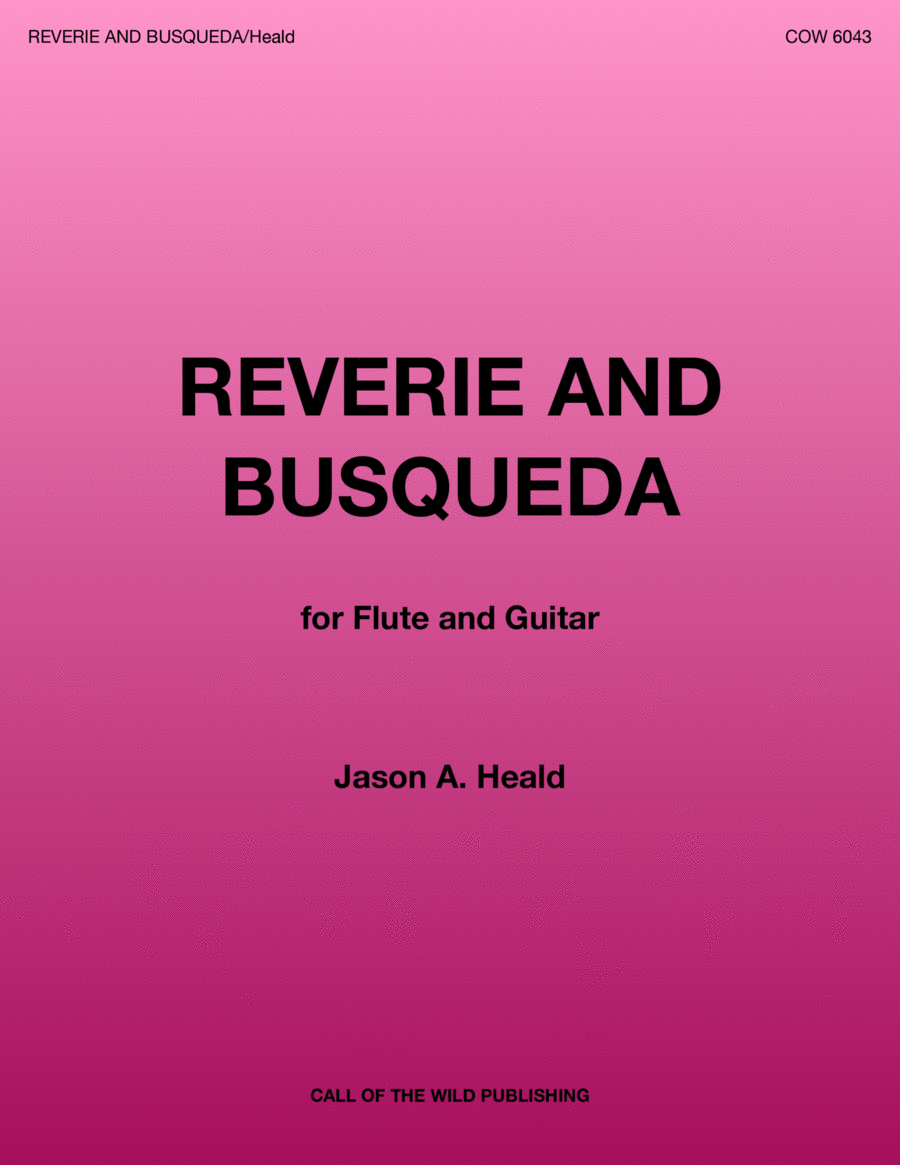 Reverie and Busqueda (for flute and guitar) Flute scores gallery preview page 1