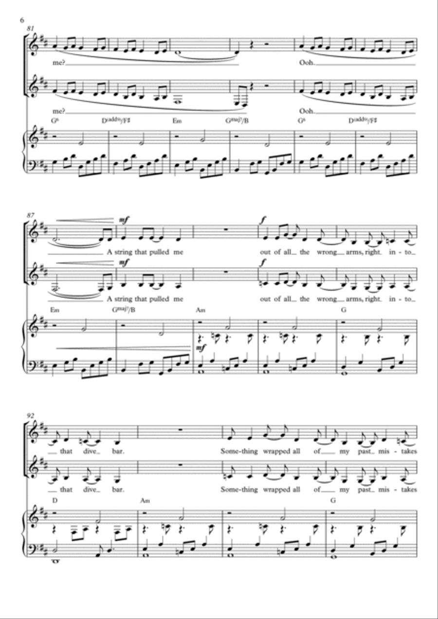 Invisible String High Voice scores gallery preview page 6