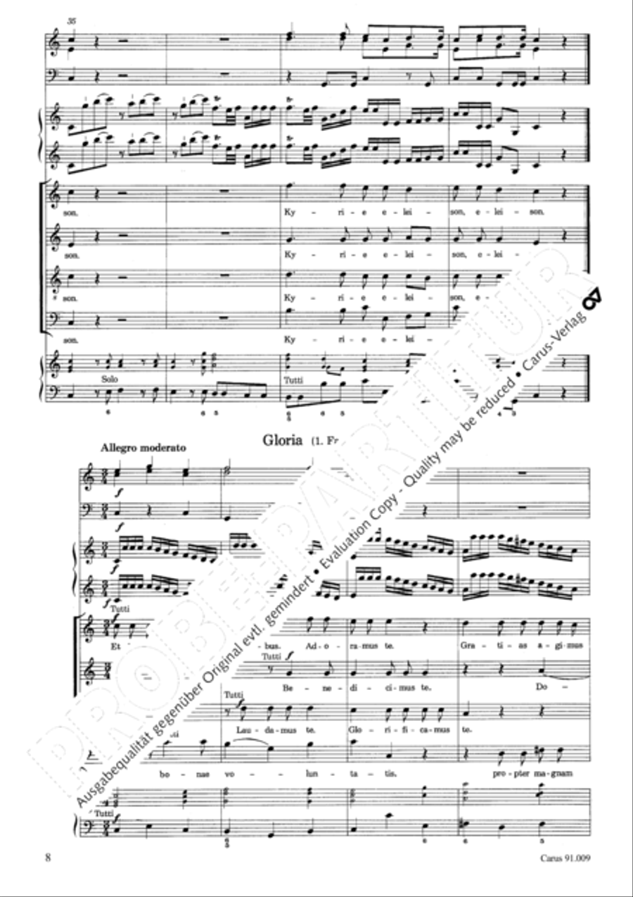 Missa Sancti Gabrielis 4-Part scores gallery preview page 11