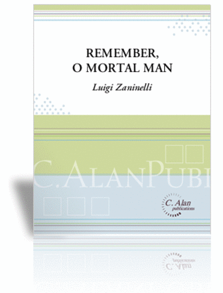 Remember, O Mortal Man (choral score) image number null