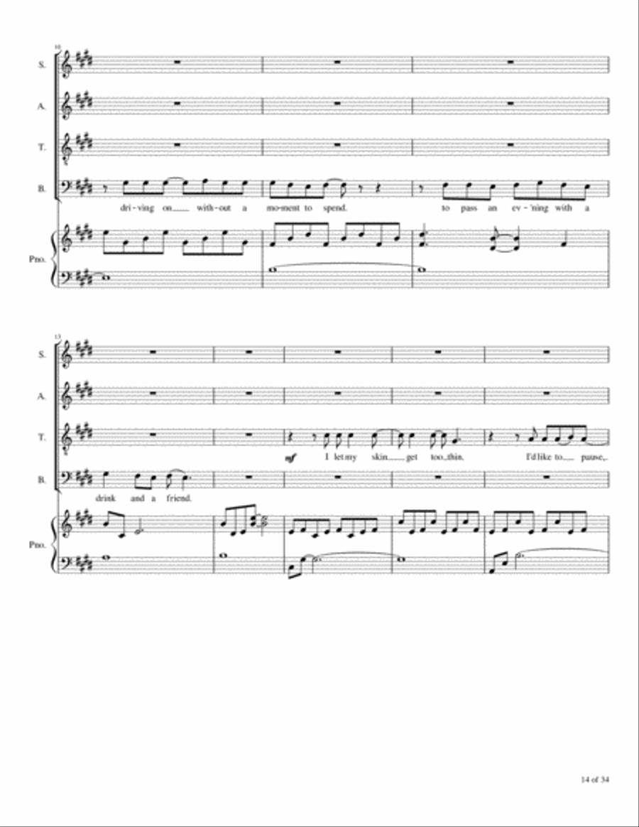 Time Stand Still 4-Part scores gallery preview page 3