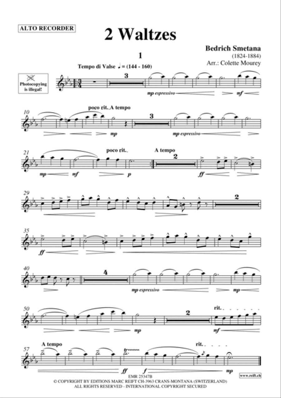 2 Waltzes 2 Waltzes Alto Recorder scores gallery preview page 2