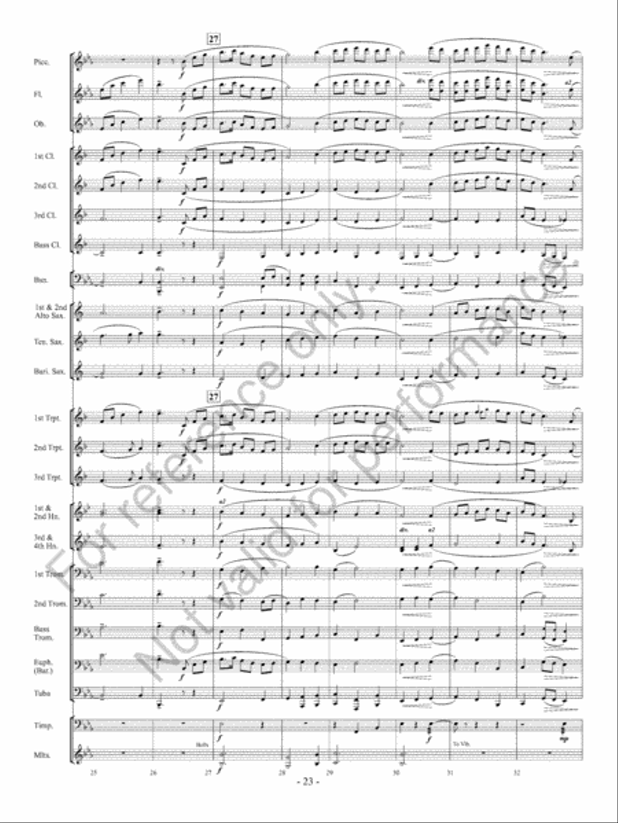 Yorkshire Folk Song Suite Concert Band scores gallery preview page 24