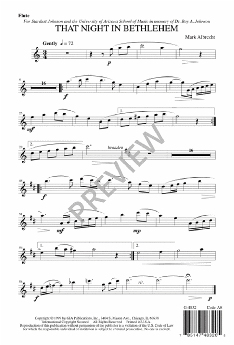 That Night in Bethlehem 4-Part scores gallery preview page 8